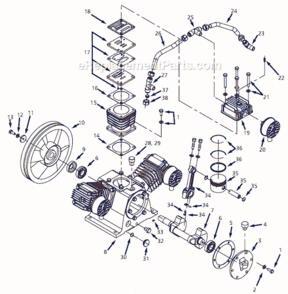 Page A Diagram and Parts List for DP310100 2005 Campbell Hausfeld Compressor